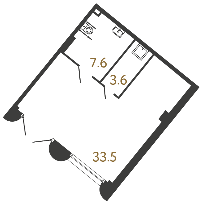 Помещение №97 - 44.7 м²